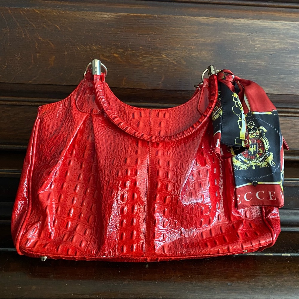 Ronella Lucci Vecceli Italy Handbag RED Dust Cover NEW w/Tags 15"W x 4.25"D